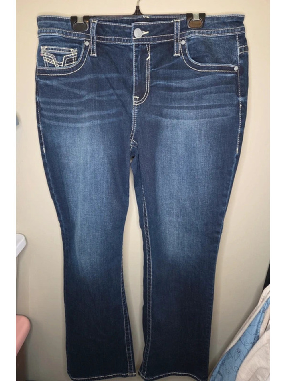 Vigoss Size 18 Slim Boot Women Jeans Dark